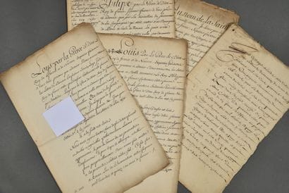 SEINE-MARITIME. 5 manuscrits des XVIIe et...