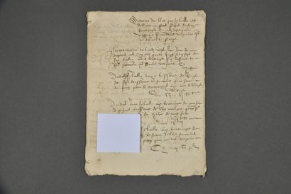 BOULANGERIE. Manuscrit de 9 pp. in-4. 1597.
« Mémoire...