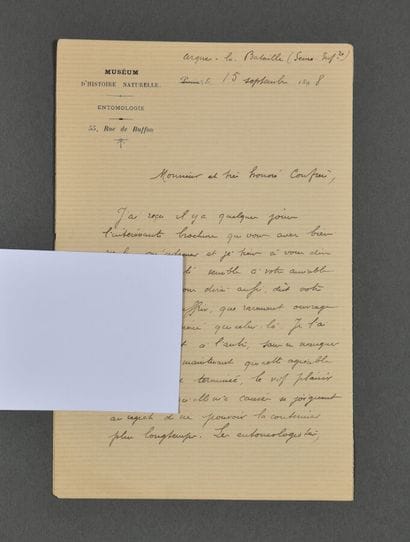 Louis-Eugène BOUVIER (1856-1944), entomologiste...