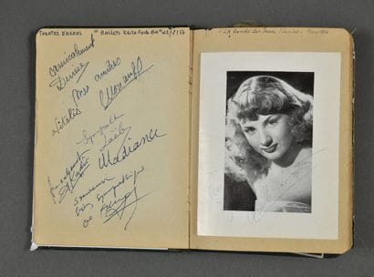 CHANSON & JAZZ. Carnet d'autographes recueillis...