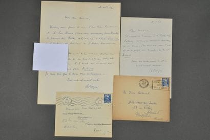 Alexandre KOYRÉ. 2 lettres autographes signées...