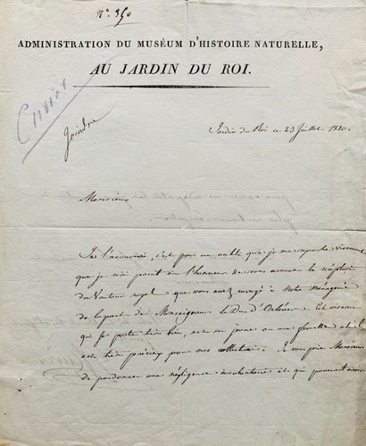 Georges-Frédéric CUVIER (1773-1838), zoologiste...