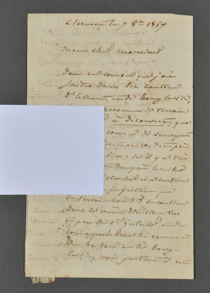 Henri LECOQ (1802-1871), botaniste.
Lettre...