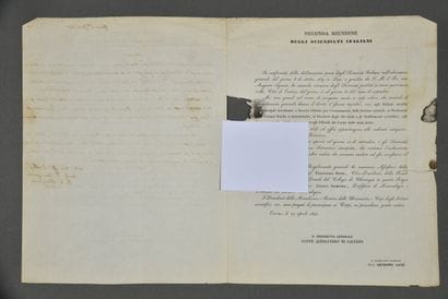 Charles-Lucien BONAPARTE (1803-1857), ornithologue.
Lettre...