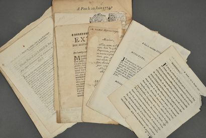 PYRÉNÉES ATLANTIQUES. Ensemble de 13 imprimés,...
