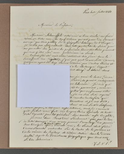 Constant DUMÉRIL (1774-1860), zoologiste.
Lettre...