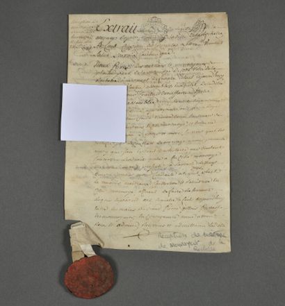CHARENTE-MARITIME. Manuscrit sur parchemin,...