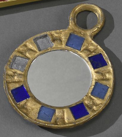 Irena JAWORSKA. 
Petit miroir à main rond...