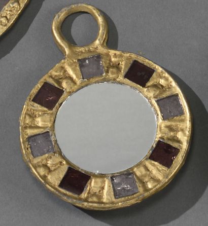 Irena JAWORSKA
Petit miroir à main rond en...