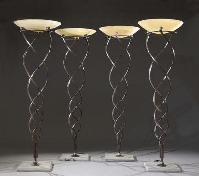 Quatre lampadaires Antinea de Jean François...