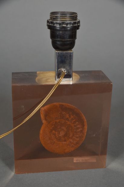 Pierre GIRAUDON (1923-2012).
Lampe, ammonite...