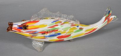 MURANO
Poisson en verre soufflé façon Clichy.
Circa...