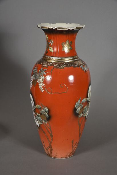 Japon, vers 1900-1920 
Grand vase balustre...