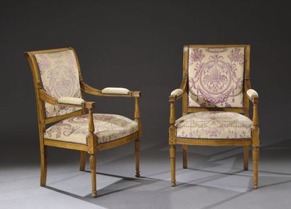 Paire de fauteuils dans le style Directoire...