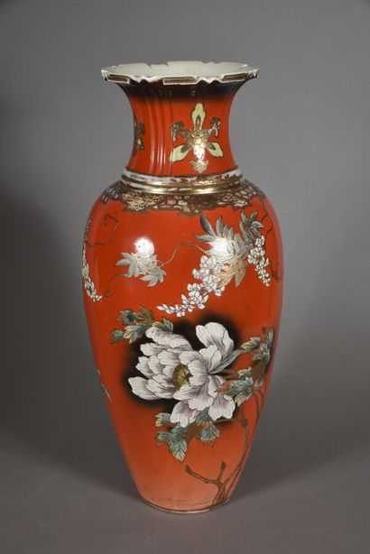 Japon, vers 1900-1920 
Grand vase balustre...