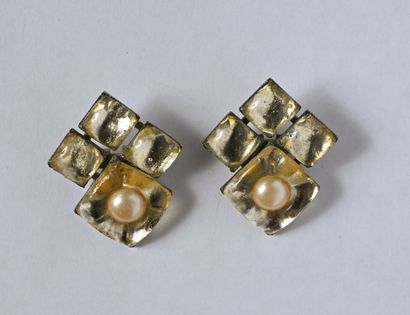 Jacques GAUTIER: Pair of silver-plated metal...