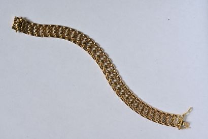 Hollow 18K (750/oo) yellow gold bracelet...