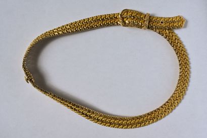 HERMÈS: Belt necklace in 18K (750/oo) yellow...