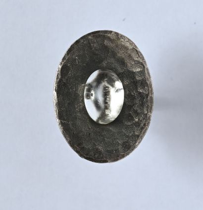 Jacques GAUTIER: Ring in hammered silver-plated...