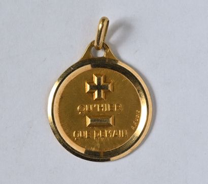 A.AUGIS: Love medal in 18K (750/oo) yellow...