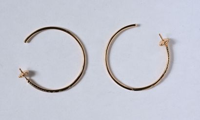 Pair of large 18K (750/oo) rose gold open...