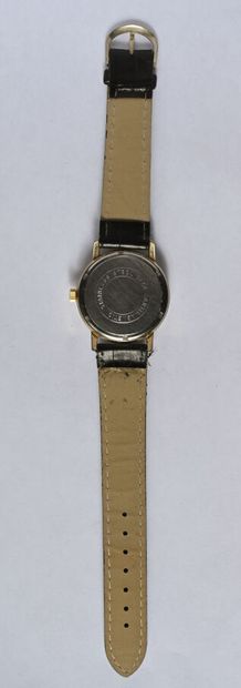 WATRA: Steel and gilded metal watch, round...