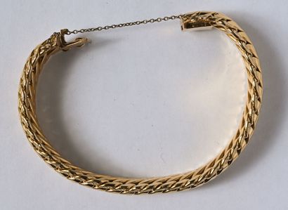 18K (750/oo) yellow gold American link bracelet...