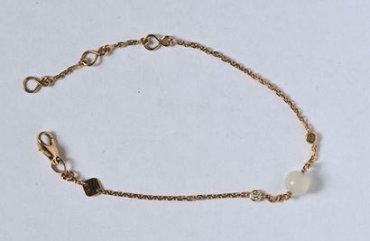 18K (750/oo) rose gold forçat link bracelet...
