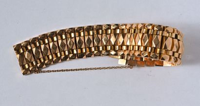 Smooth 18K (750/oo) yellow gold bracelet...