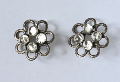 Jacques GAUTIER: Pair of silver-plated ear...