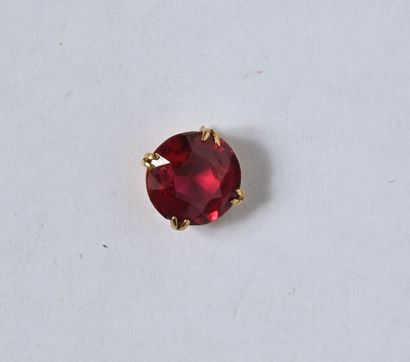 18K (750/oo) yellow gold bezel ring (debris)...