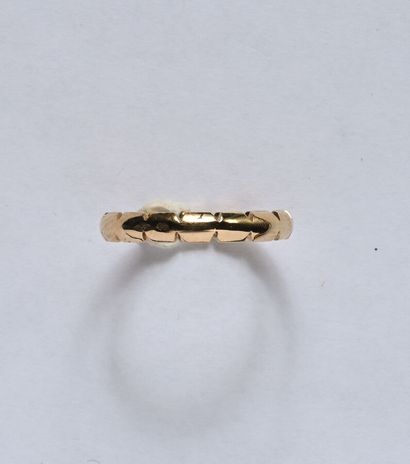 18K (750/oo) rose gold wedding band, smooth,...