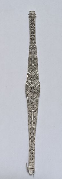 Bracelet en or gris 18K (750/oo), de style...
