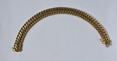 18K (750/oo) yellow gold gourmette bracelet...