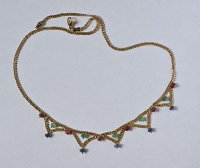 Necklace in 14K (585/oo) yellow gold with...