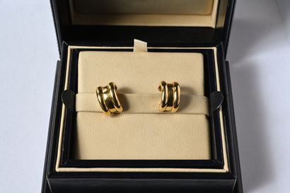 CHOPARD: Pair of smooth 18K (750/oo) yellow...