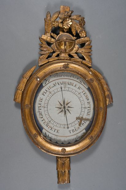 Baromètre-thermomètre, inscrit 