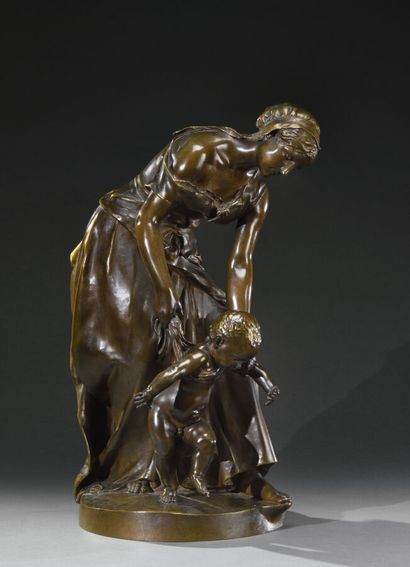 Henri PLÉ (1853-1922)
Les premiers pas, 1883.
Important...