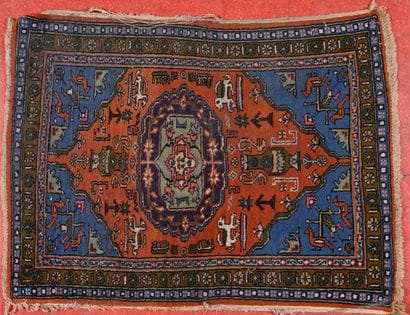 Tapis Turc. 
Chaine, trame coton, velours,...