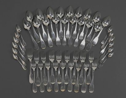 Partie de ménagère composée de 12 petites...