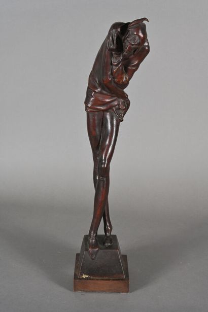 MEPHISTO, épreuve en bronze patiné. 
XXe...