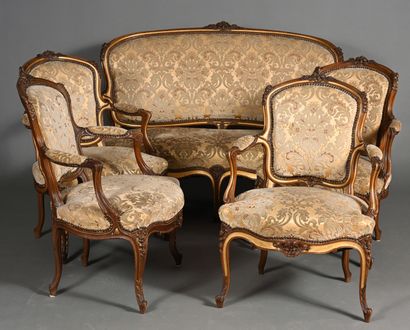 Partie de salon dans le style Louis XV en...