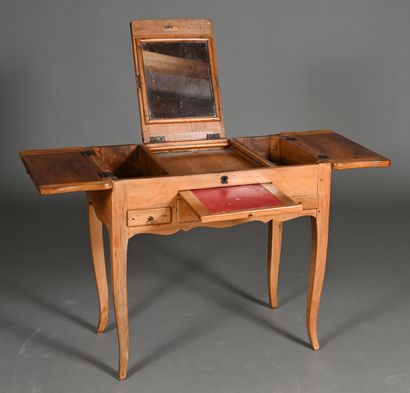Coiffeuse en noyer et bois de placage, ouvre...