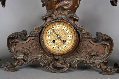 RANCOULET, garniture de cheminée en régule...