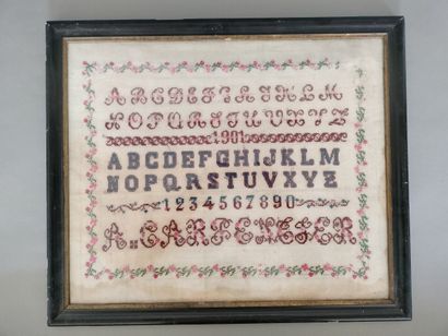 Four polychrome or monochrome abécédaires,...