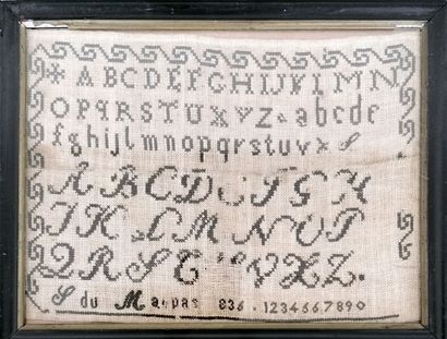 Four polychrome or monochrome abécédaires,...