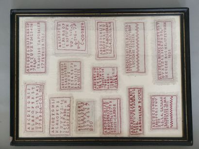 Four polychrome or monochrome abécédaires,...