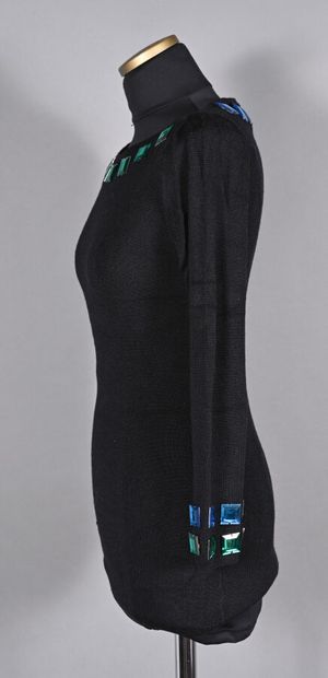 YVES SAINT LAURENT RIVE GAUCHE, 
Black knit...