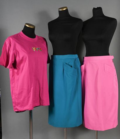 SAINT LAURENT Rive Gauche. Set of two straight...