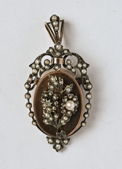 Pendentif Broche en or jaune 18K (750/oo)...